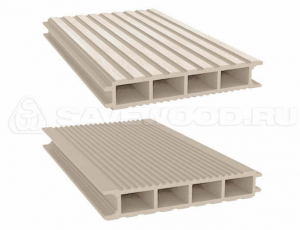 Террасная доска из ДПК Savewood Ulmus широкий вельвет бежевый