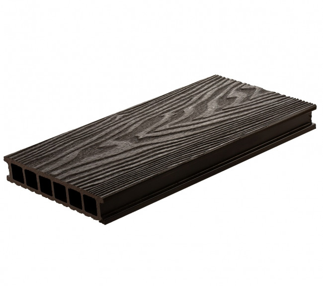 Террасная доска из ДПК Polywood Duo 3-D Венге 
