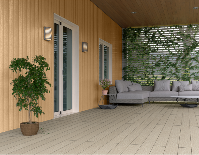 Стеновые реечные панели из ДПК CM Wall Сосна